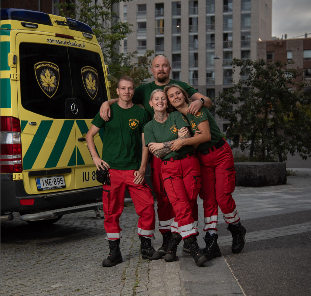 Kiireetön ambulanssi.
